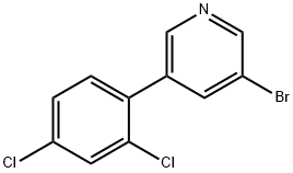 3-BROMO-5-(2,4-DICHLOROPHENYL)PYRIDINE Structure