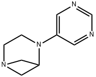 1,4-Diazabicyclo[3.1.1]heptane,4-(5-pyrimidinyl)-(9CI) 구조식 이미지