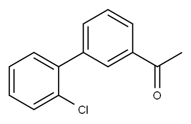 1-(2'-Chlorobiphenyl-3-yl)ethan-1-one, 3-(2-Chlorophenyl)acetophenone 구조식 이미지