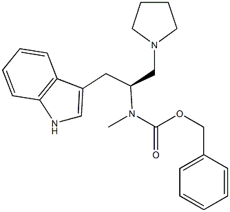 (S)-1-PYRROLIDIN-2-(1'H-INDOL-3'YLMETHYL)-2-(N-CBZ-N-METHYL)AMINO-ETHANE
 Structure
