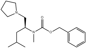 (S)-1-PYRROLIDIN-2-(N-CBZ-N-METHYL)AMINO-4-METHYL-PENTANE
 Structure