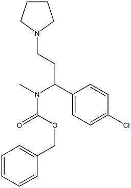 1-PYRROLIDIN-3-(4'-CHLOROPHENYL)-3-(N-CBZ-N-METHYL)AMINO-PROPANE
 Structure