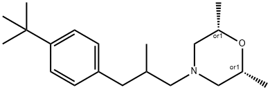 cis-4-[3-(p-tert-부틸페닐)-2-메틸프로필]-2,6-디메틸몰포린 구조식 이미지