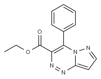 4-Phenylpyrazolo[5,1-c][1,2,4]triazine-3-carboxylic acid ethyl ester 구조식 이미지