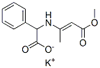 potassium [(3-methoxy-1-methyl-3-oxoprop-1-enyl)amino]phenylacetate Structure