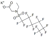 N-에틸-N-((트리데카플루오르헥실)설포닐)글리신, 칼륨 염 구조식 이미지