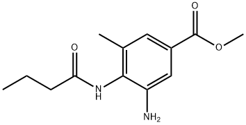 Methyl 4-(butyrylamino)-5-methyl-3-aminobenzoate Structure