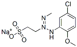 sodium 2-[3-(5-chloro-2-methoxyphenyl)-1-methyltriazen-2-yl]ethanesulphonate Structure