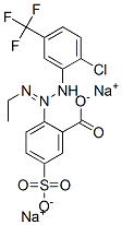 disodium 2-[3-[2-chloro-5-(trifluoromethyl)phenyl]-1-ethyltriazen-2-yl]-5-sulphonatobenzoate 구조식 이미지