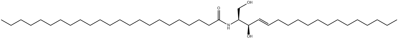 N-[(1S,2R,3E)-2-hydroxy-1-(hydroxymethyl)-3-heptadecenyl]-tricosanamide 구조식 이미지