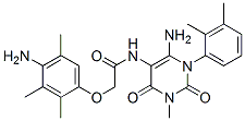 Acetamide,  N-[6-amino-1-(2,3-dimethylphenyl)-1,2,3,4-tetrahydro-3-methyl-2,4-dioxo-5-pyrimidinyl]-2-(4-amino-2,3,5-trimethylphenoxy)- 구조식 이미지