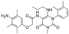 Acetamide,  2-(4-amino-2,3,5-trimethylphenoxy)-N-[1-(2,3-dimethylphenyl)-1,2,3,4-tetrahydro-3-methyl-2,4-dioxo-6-(propylamino)-5-pyrimidinyl]- Structure