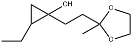 Cyclopropanol, 2-ethyl-1-[2-(2-methyl-1,3-dioxolan-2-yl)ethyl]- (9CI) Structure