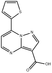 7-(2-thienyl)pyrazolo[1,5-a]pyrimidine-3-carboxylic acid(SALTDATA: FREE) Structure