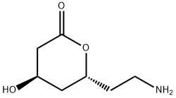 2H-Pyran-2-one, 6-(2-aminoethyl)tetrahydro-4-hydroxy-, (4R,6R)- (9CI) Structure