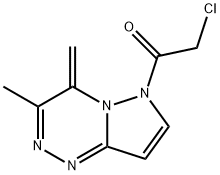 6-(Chloroacetyl)-4,6-dihydro-3-methyl-4-methylenepyrazolo[5,1-c][1,2,4]triazine 구조식 이미지