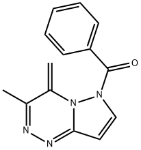 6-Benzoyl-4,6-dihydro-3-methyl-4-methylenepyrazolo[5,1-c][1,2,4]triazine 구조식 이미지