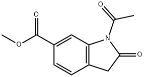 메틸1-아세틸-2-옥소인돌린-6-카르복실레이트 구조식 이미지