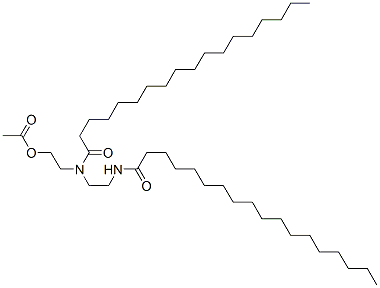 N-(2-hydroxyethyl)-N-[2-(stearoylamino)ethyl]stearamide monoacetate 구조식 이미지