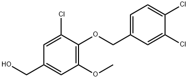3-CHLORO-4-[(3,4-DICHLOROPHENYL)METHOXY]-5-METHOXY-BENZENEMETHANOL 구조식 이미지