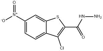 3-CHLORO-6-NITRO-1-BENZOTHIOPHENE-2-CARBOHYDRAZIDE 구조식 이미지