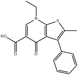 7-ETHYL-2-METHYL-4-OXO-3-PHENYL-4,7-DIHYDROTHIENO[2,3-B]PYRIDINE-5-CARBOXYLIC ACID Structure