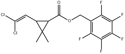 2,3,4,5,6-pentafluorobenzyl 3-(2,2-dichlorovinyl)-2,2-dimethylcyclopropanecarboxylate Structure