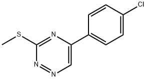 5-(p-Chlorophenyl)-3-methylthio-1,2,4-triazine 구조식 이미지
