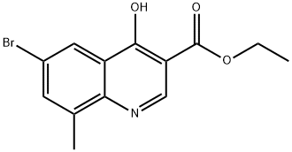 6-Bromo-4-hydroxy-8-methylquinoline-3-carboxylic acid ethyl ester 구조식 이미지