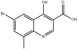 6-Bromo-4-hydroxy-8-methylquinoline-3-carboxylic acid 구조식 이미지