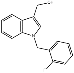 1-[(2-FLUOROPHENYL)METHYL]-1H-INDOLE-3-METHANOL 구조식 이미지