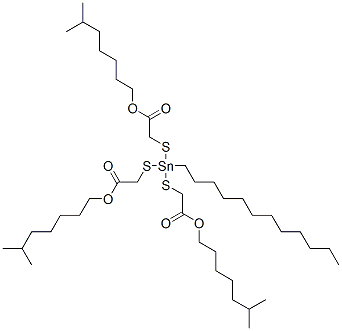 트리이소옥틸2,2',2"-[(도데실스탄닐리딘)트리스(티오)]트리아세테이트 구조식 이미지