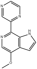 1H-Pyrrolo[2,3-c]pyridine, 4-Methoxy-7-(2-pyrazinyl)- 구조식 이미지