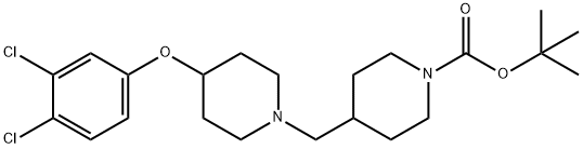 1-Boc-4-[4-(3,4-dichlorophenoxy)piperidin-1-ylMethyl]piperidine 구조식 이미지