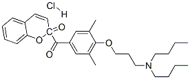 2-[4-[3-(dibutylamino)propoxy]-3,5-dimethylbenzoyl]-2-benzopyrone hydrochloride 구조식 이미지