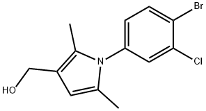 1-(4-BROMO-3-CHLOROPHENYL)-2,5-DIMETHYL-1H-PYRROLE-3-METHANOL 구조식 이미지