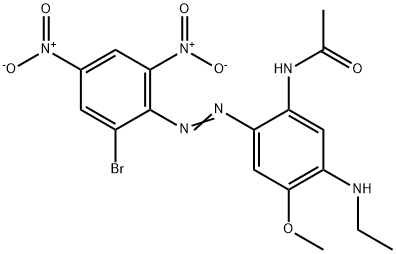 N-[2-[(2-bromo-4,6-dinitrophenyl)azo]-5-(ethylamino)-4-methoxyphenyl]acetamide 구조식 이미지