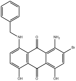 1-amino-2-bromo-4,5-dihydroxy-8-[(phenylmethyl)amino]anthraquinone Structure