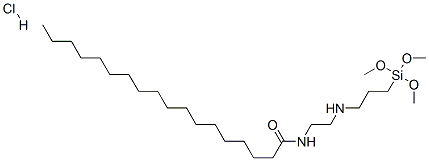 N-[2-[[3-(trimethoxysilyl)propyl]amino]ethyl]stearamide monohydrochloride Structure