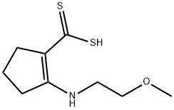 2-[(2-메톡시에틸)아미노]-1-사이클로펜텐-1-카보디티오산 구조식 이미지
