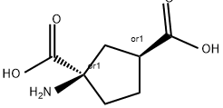 (+/-)-1-AMINOCYCLOPENTANE-TRANS-1,3-DICARBOXYLIC ACID Structure