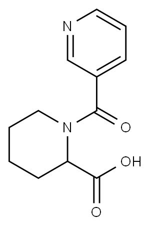 1-(3-Pyridinylcarbonyl)-2-piperidine-carboxylic acid 구조식 이미지