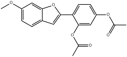 4-(6-Methoxy-2-benzofuranyl)-1,3-benzenediol diacetate 구조식 이미지