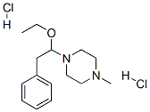 Piperazine, 1-(.beta.-ethoxyphenethyl)-4-methyl-, dihydrochloride 구조식 이미지