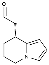 8-Indolizineacetaldehyde,5,6,7,8-tetrahydro-,(8R)-(9CI) 구조식 이미지