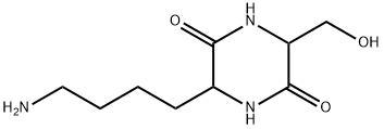 2,5-Piperazinedione, 3-(4-aminobutyl)-6-(hydroxymethyl)- (9CI) 구조식 이미지