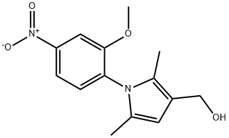 1-(2-METHOXY-4-NITROPHENYL)-2,5-DIMETHYL-1H-PYRROLE-3-METHANOL 구조식 이미지