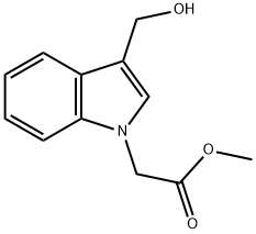 1H-INDOLE-1-ACETIC ACID, 3-(HYDROXYMETHYL)-, METHYL ESTER Structure