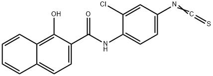 2'-chloro-1-hydroxy-2-naphthanilide-4'-isothiocyanate Structure