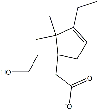 3-Cyclopentene-1-ethanol,3-ethyl-2,2-dimethyl-,acetate(9CI) 구조식 이미지